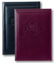 black and Burgundy leather padfolios